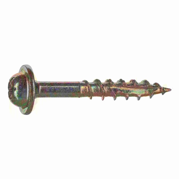 Saberdrive Wood Screw, #9, 1-1/4 in, Zinc Yellow Steel Flange Round Head Torx Drive, 163 PK 54100 - main